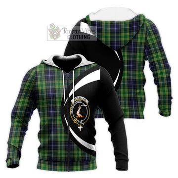 McKellar Tartan Knitted Hoodie with Family Crest Circle Style Unisex Knitted Zip Hoodie - Tartan Vibes Clothing