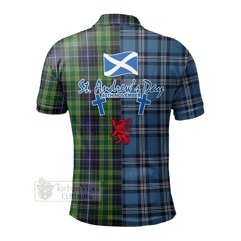 Tartan Vibes Clothing McKellar Tartan Polo Shirt Happy St. Andrew's Day Half Tartan Style