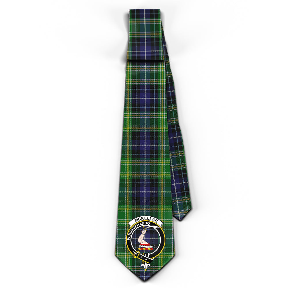 McKellar Tartan Classic Necktie with Family Crest - Tartan Vibes Clothing
