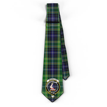 McKellar Tartan Classic Necktie with Family Crest - Tartan Vibes Clothing