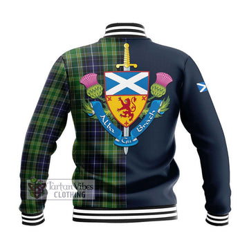 Tartan Vibes Clothing McKellar Tartan Baseball Jacket with Scottish Lion Royal Arm Half Style