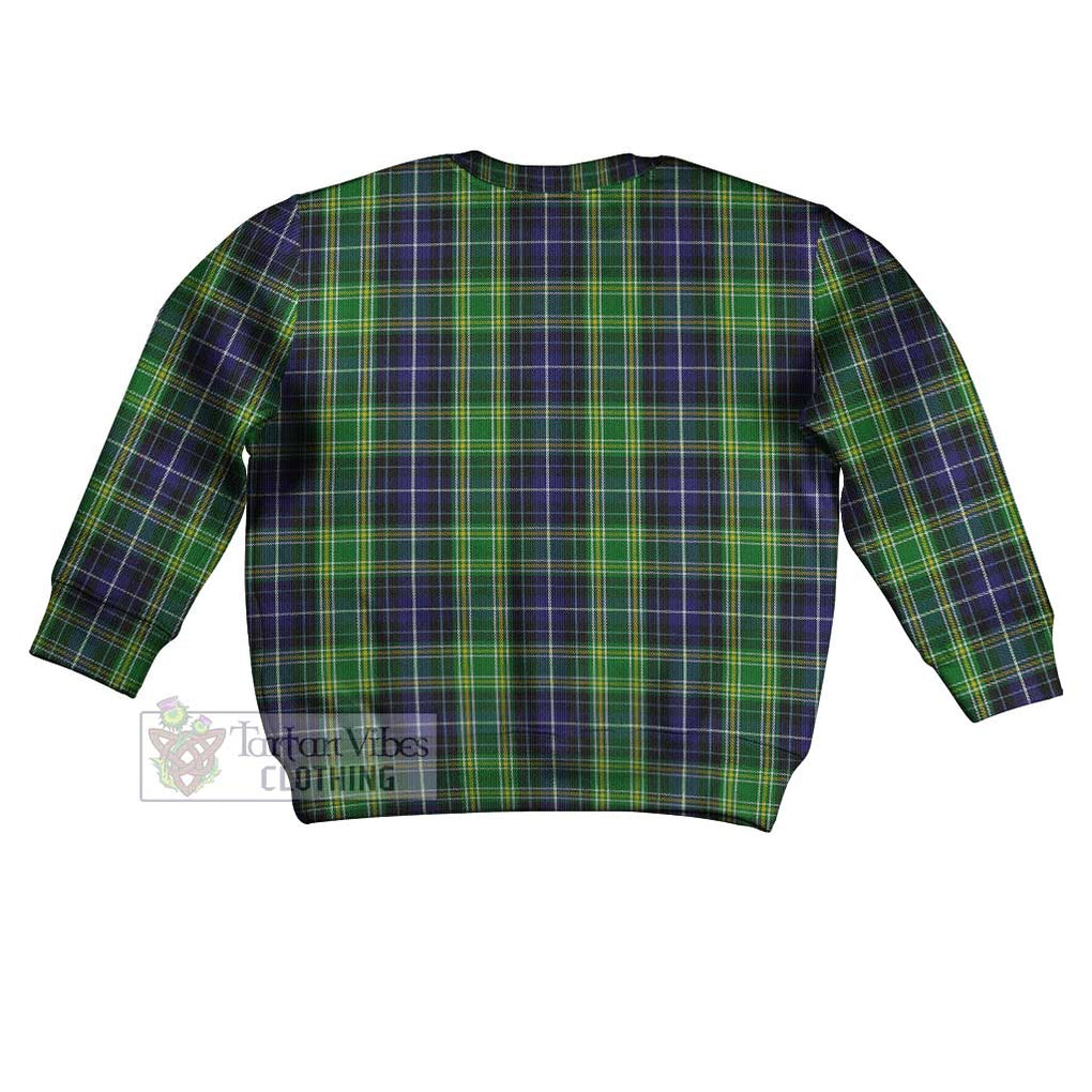 Tartan Vibes Clothing McKellar Tartan Kid Ugly Sweater with Family Crest