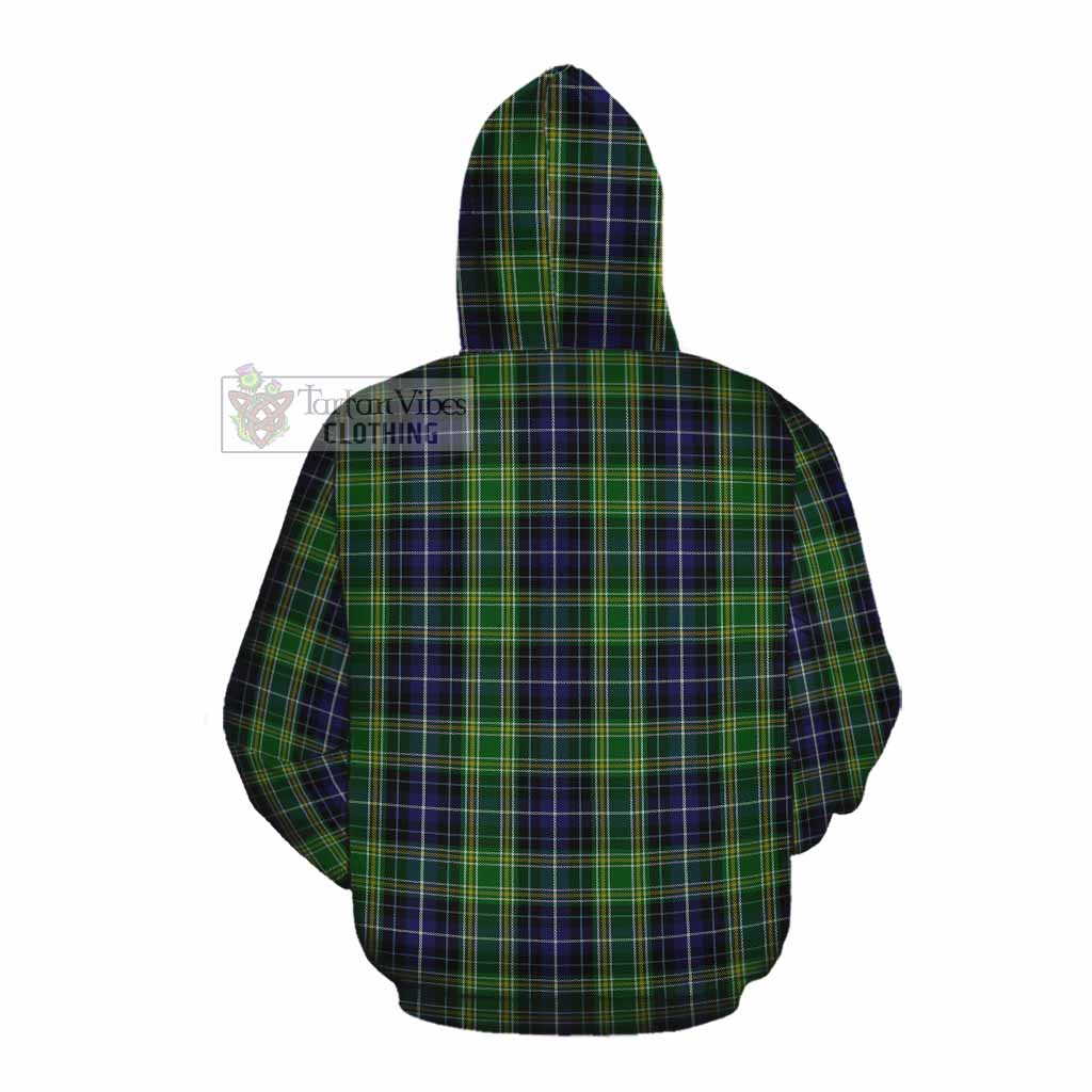 Tartan Vibes Clothing McKellar Tartan Cotton Hoodie with Family Crest DNA In Me Style