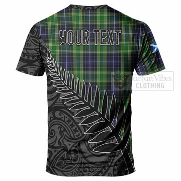 Tartan Vibes Clothing McKellar Crest Tartan T-Shirt with New Zealand Silver Fern Half Style
