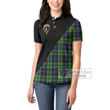 McKellar Tartan Women's Polo Shirt with Family Crest and Military Logo Style - Tartanvibesclothing Shop