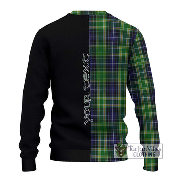 McKellar Tartan Knitted Sweater with Family Crest and Half Of Me Style - Tartanvibesclothing Shop