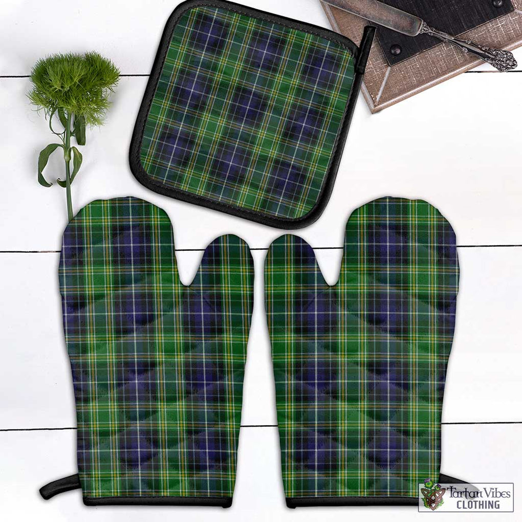 McKellar Tartan Combo Oven Mitt & Pot-Holder Combo 1 Oven Mitt & 1 Pot-Holder Black - Tartan Vibes Clothing