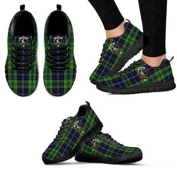 McKellar Tartan Sneakers with Family Crest - Tartan Vibes Clothing