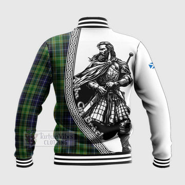 McKellar Tartan Clan Crest Baseball Jacket with Highlander Warrior Celtic Style