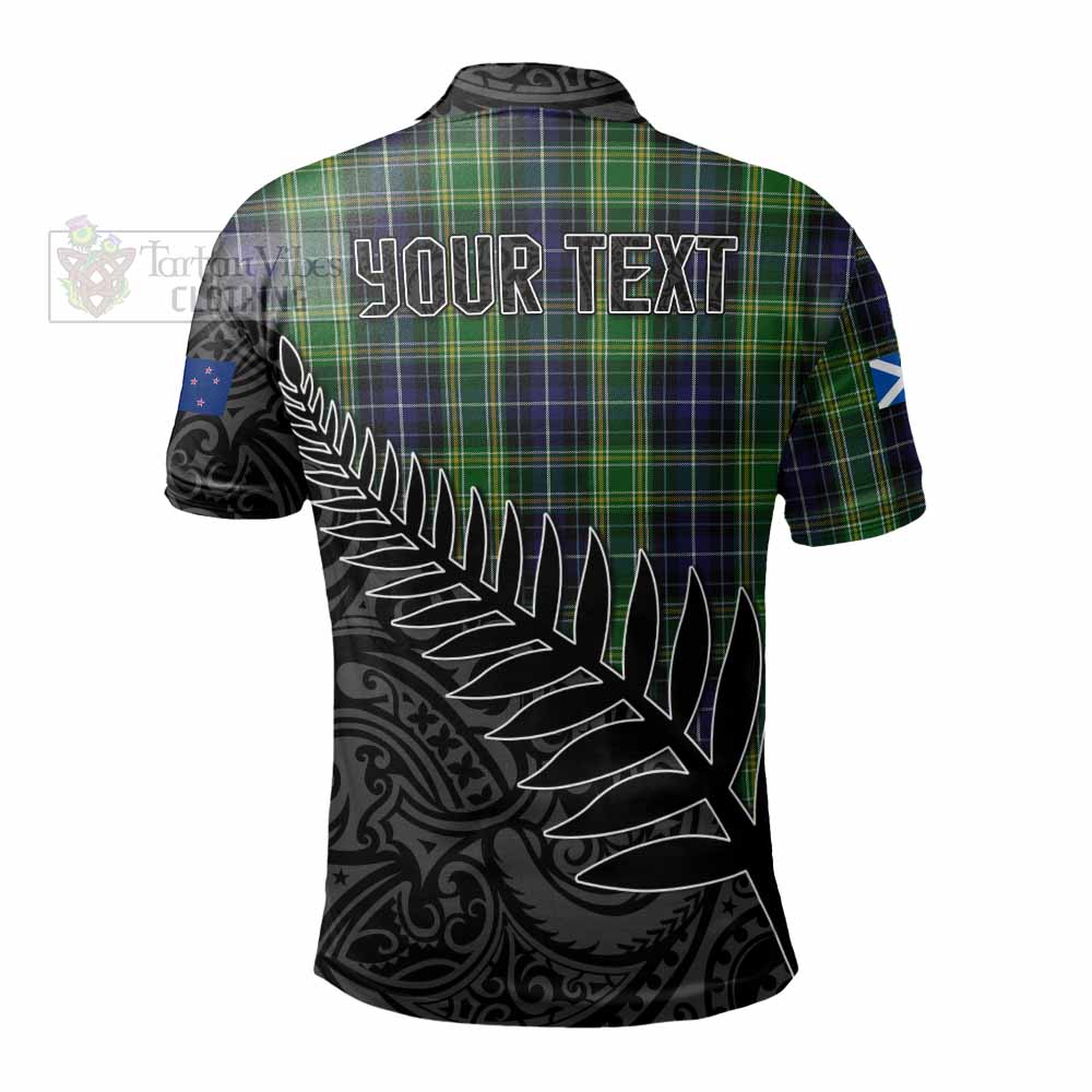 McKellar Crest Tartan Polo Shirt with New Zealand Silver Fern Half Style