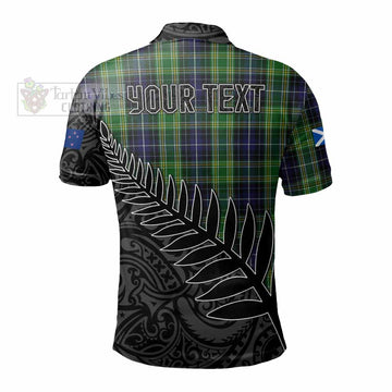 McKellar Crest Tartan Polo Shirt with New Zealand Silver Fern Half Style