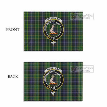 Tartan Vibes Clothing McKellar Tartan House Flag with Family Crest