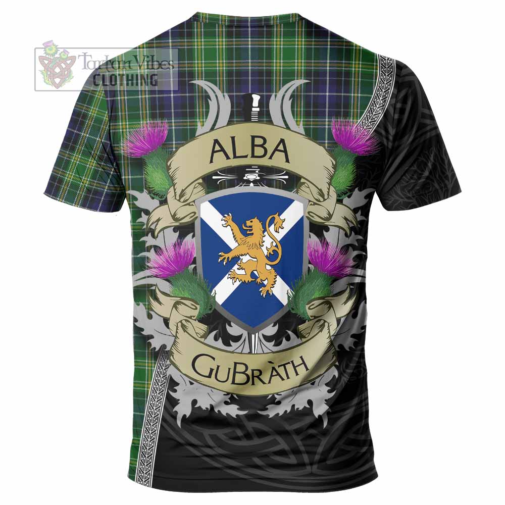 Tartan Vibes Clothing McKellar Tartan Family Crest T-Shirt Lion Rampant Royal Thistle Shield Celtic Inspired
