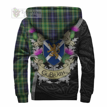 Tartan Vibes Clothing McKellar Tartan Family Crest Sherpa Hoodie Lion Rampant Royal Thistle Shield Celtic Inspired