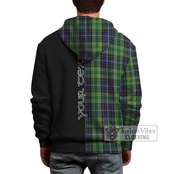 McKellar Tartan Hoodie with Family Crest and Half Of Me Style - Tartanvibesclothing Shop