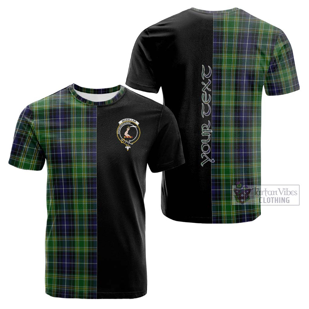 Tartan Vibes Clothing McKellar Tartan Cotton T-shirt with Family Crest and Half Of Me Style