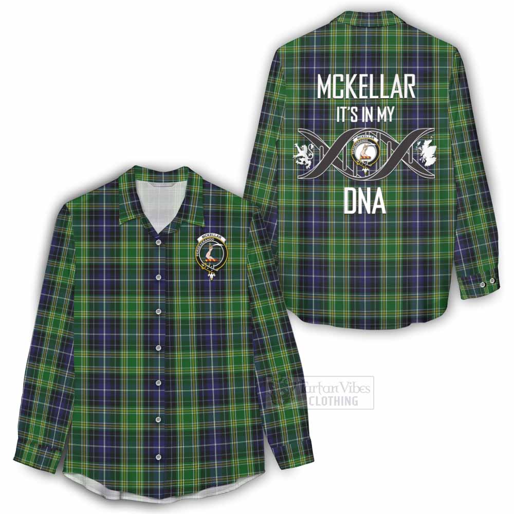 Tartan Vibes Clothing McKellar Tartan Women's Casual Shirt with Family Crest DNA In Me Style