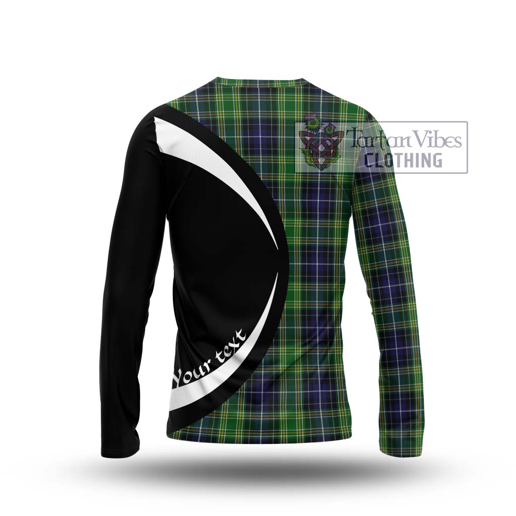 McKellar Tartan Long Sleeve T-Shirt with Family Crest Circle Style - Tartan Vibes Clothing