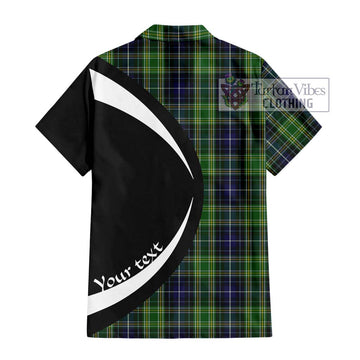McKellar Tartan Short Sleeve Button Up with Family Crest Circle Style - Tartan Vibes Clothing
