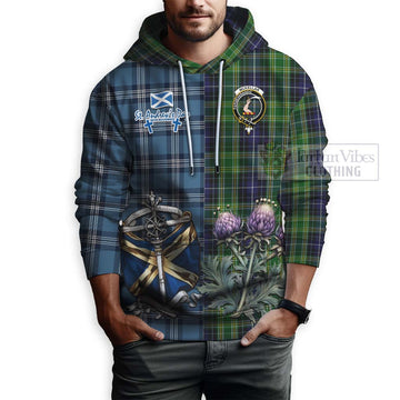 Tartan Vibes Clothing McKellar Tartan Hoodie Happy St. Andrew's Day Half Tartan Style