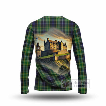 Tartan Vibes Clothing McKellar Tartan Family Crest Long Sleeve T-Shirt with Scottish Ancient Castle Style
