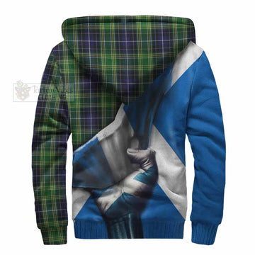 Tartan Vibes Clothing McKellar Tartan Sherpa Hoodie with Family Crest Scotland Patriotic Style
