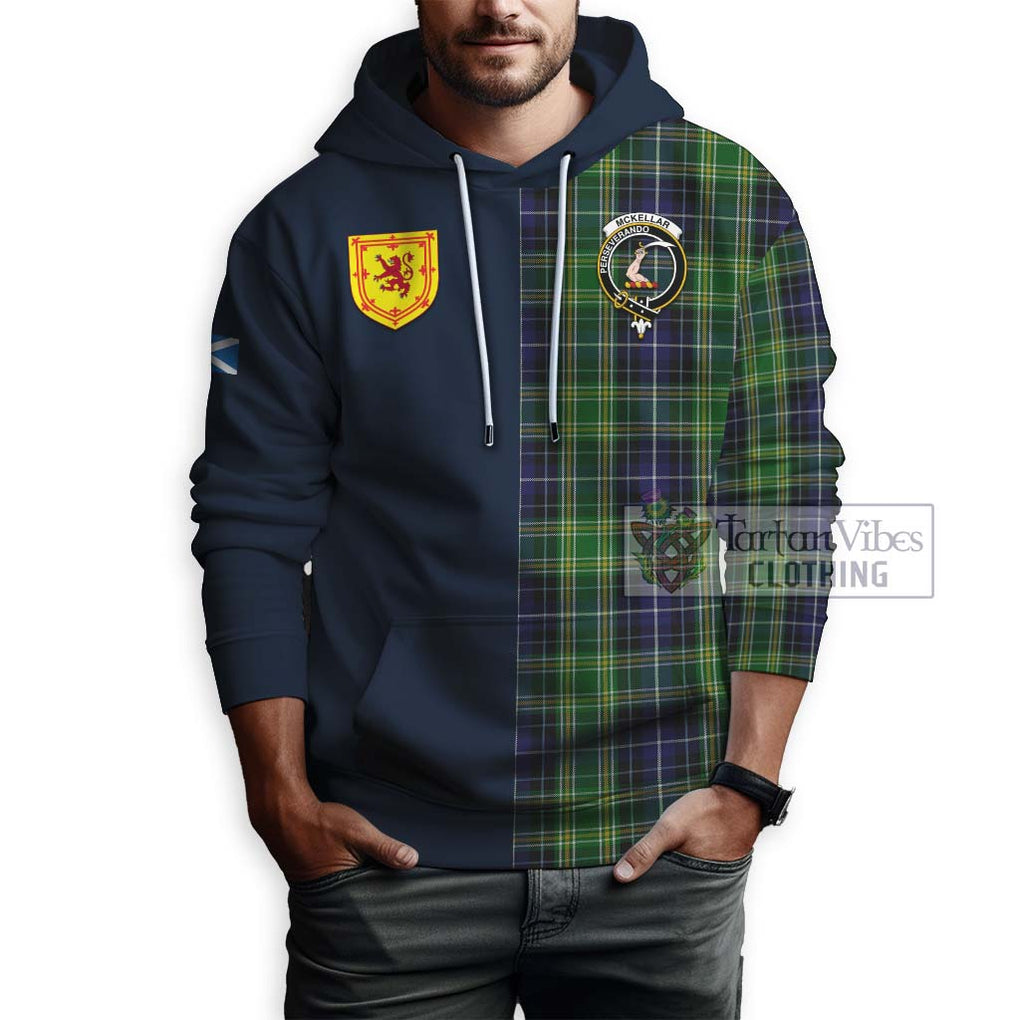 Tartan Vibes Clothing McKellar Tartan Hoodie with Scottish Lion Royal Arm Half Style