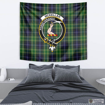 Tartan Vibes Clothing McKellar Tartan Tapestry Wall Hanging and Home Decor for Room with Family Crest