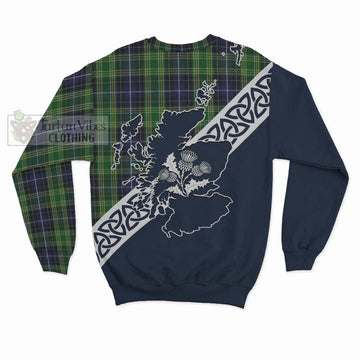 Tartan Vibes Clothing McKellar Tartan Sweatshirt Featuring Thistle and Scotland Map
