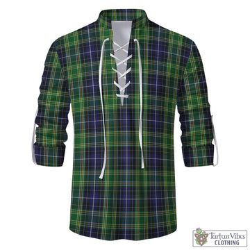 Tartan Vibes Clothing McKellar Tartan Men's Scottish Traditional Jacobite Ghillie Kilt Shirt