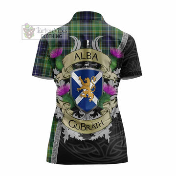 Tartan Vibes Clothing McKellar Tartan Family Crest Women's Polo Shirt Lion Rampant Royal Thistle Shield Celtic Inspired