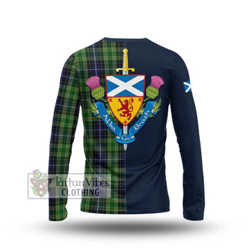 Tartan Vibes Clothing McKellar Tartan Long Sleeve T-Shirt with Scottish Lion Royal Arm Half Style