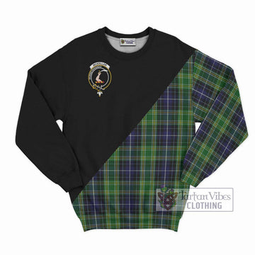 McKellar Tartan Sweatshirt with Family Crest and Military Logo Style - Tartanvibesclothing Shop