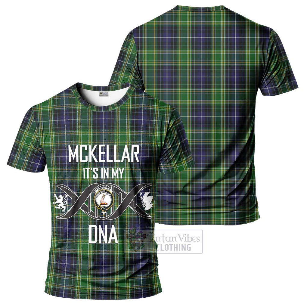 McKellar Tartan T-Shirt with Family Crest DNA In Me Style - Tartan Vibes Clothing