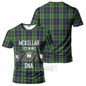 McKellar Tartan T-Shirt with Family Crest DNA In Me Style - Tartan Vibes Clothing