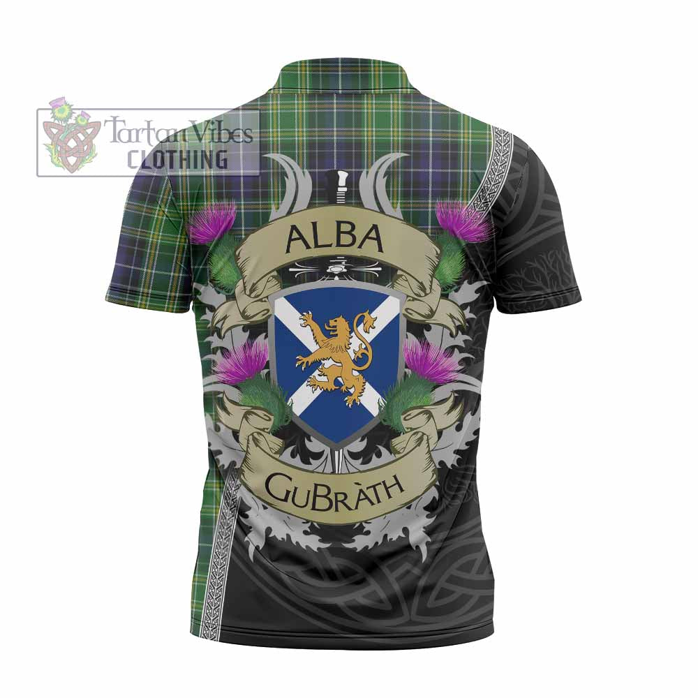 Tartan Vibes Clothing McKellar Tartan Family Crest Zipper Polo Shirt Lion Rampant Royal Thistle Shield Celtic Inspired