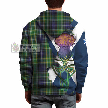 Tartan Vibes Clothing McKellar Tartan Family Crest Hoodie Scottish Thistle Celtic Inspired