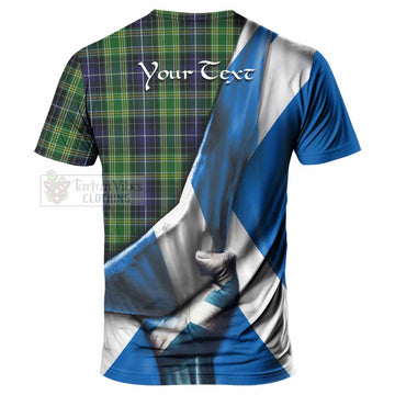 Tartan Vibes Clothing McKellar Tartan T-Shirt with Family Crest Scotland Patriotic Style