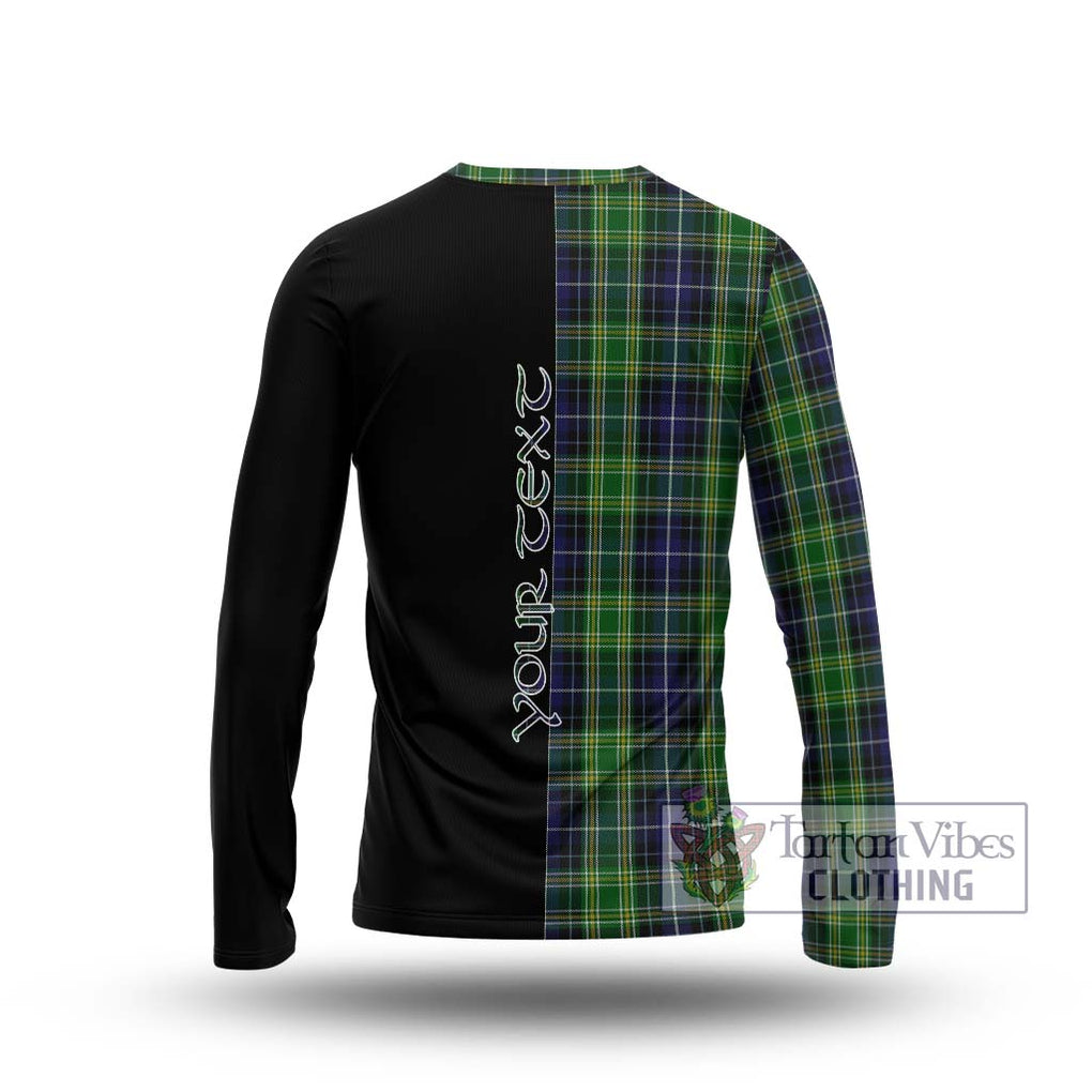 McKellar Tartan Long Sleeve T-Shirt with Family Crest and Half Of Me Style - Tartanvibesclothing Shop