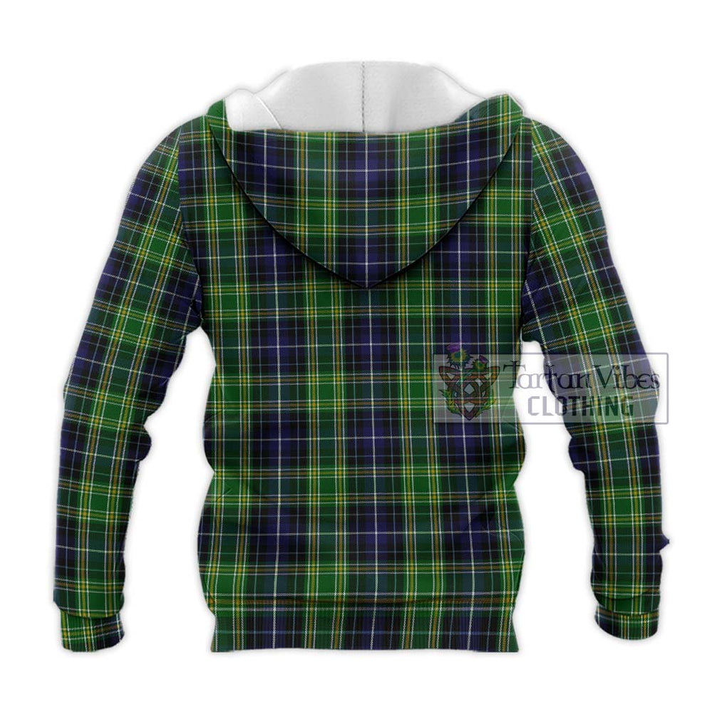 McKellar Tartan Knitted Hoodie with Family Crest DNA In Me Style - Tartanvibesclothing Shop