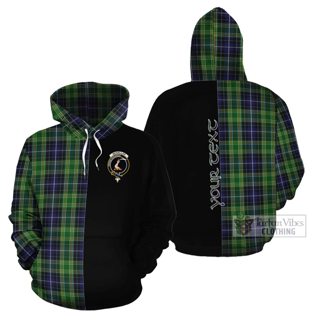 Tartan Vibes Clothing McKellar Tartan Cotton Hoodie with Family Crest and Half Of Me Style