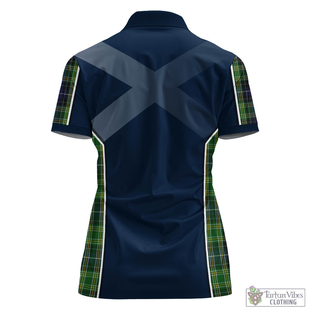 McKellar Tartan Women's Polo Shirt with Family Crest and Lion Rampant Vibes Sport Style - Tartan Vibes Clothing