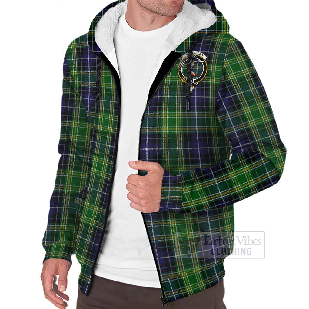 Tartan Vibes Clothing McKellar Tartan Sherpa Hoodie with Family Crest Celtic Skull Style