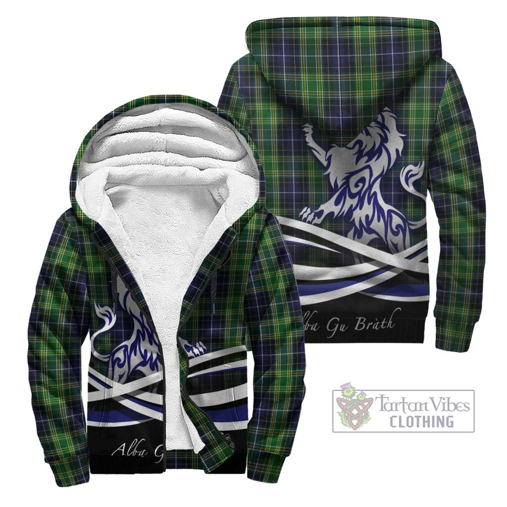 McKellar Tartan Sherpa Hoodie with Alba Gu Brath Regal Lion Emblem Unisex - Tartanvibesclothing Shop