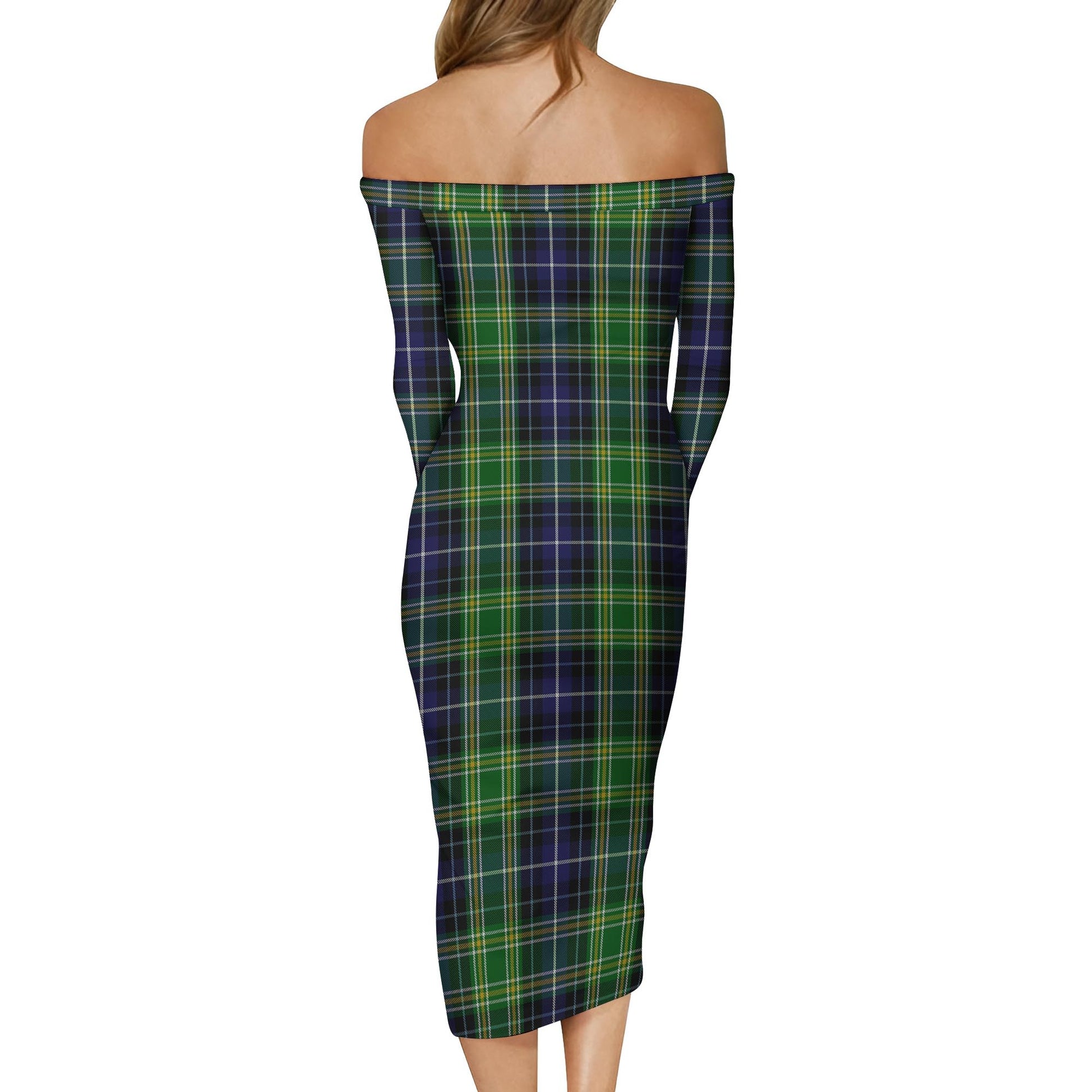 McKellar Tartan Off Shoulder Lady Dress - Tartanvibesclothing