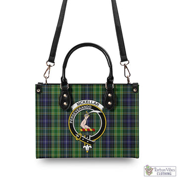 McKellar Tartan Luxury Leather Handbags with Family Crest - Tartan Vibes Clothing
