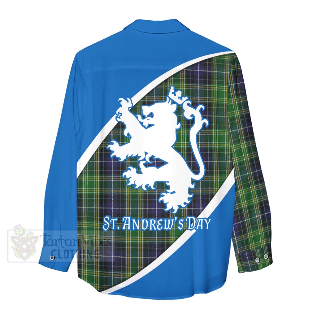Tartan Vibes Clothing McKellar Family Crest Tartan Women's Casual Shirt Celebrate Saint Andrew's Day in Style
