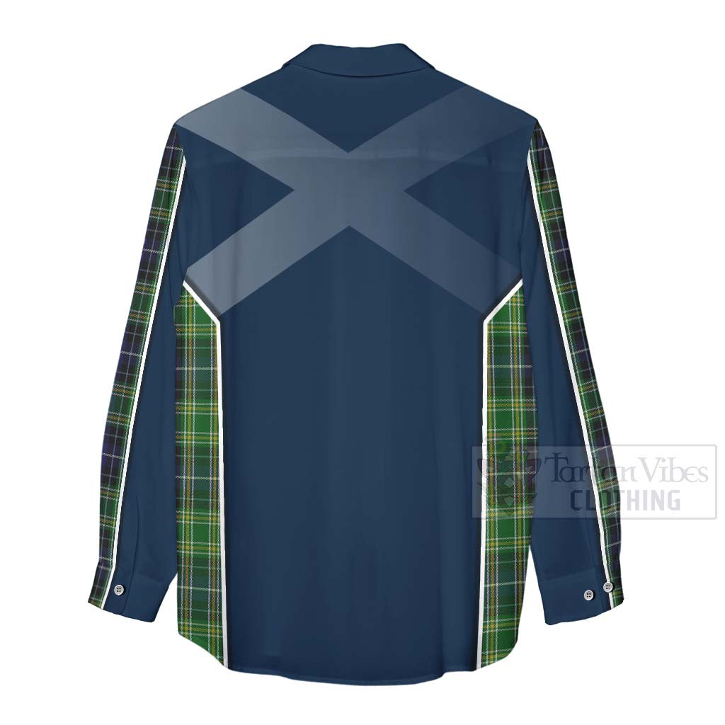 Tartan Vibes Clothing McKellar Tartan Women's Casual Shirt with Family Crest and Scottish Thistle Vibes Sport Style