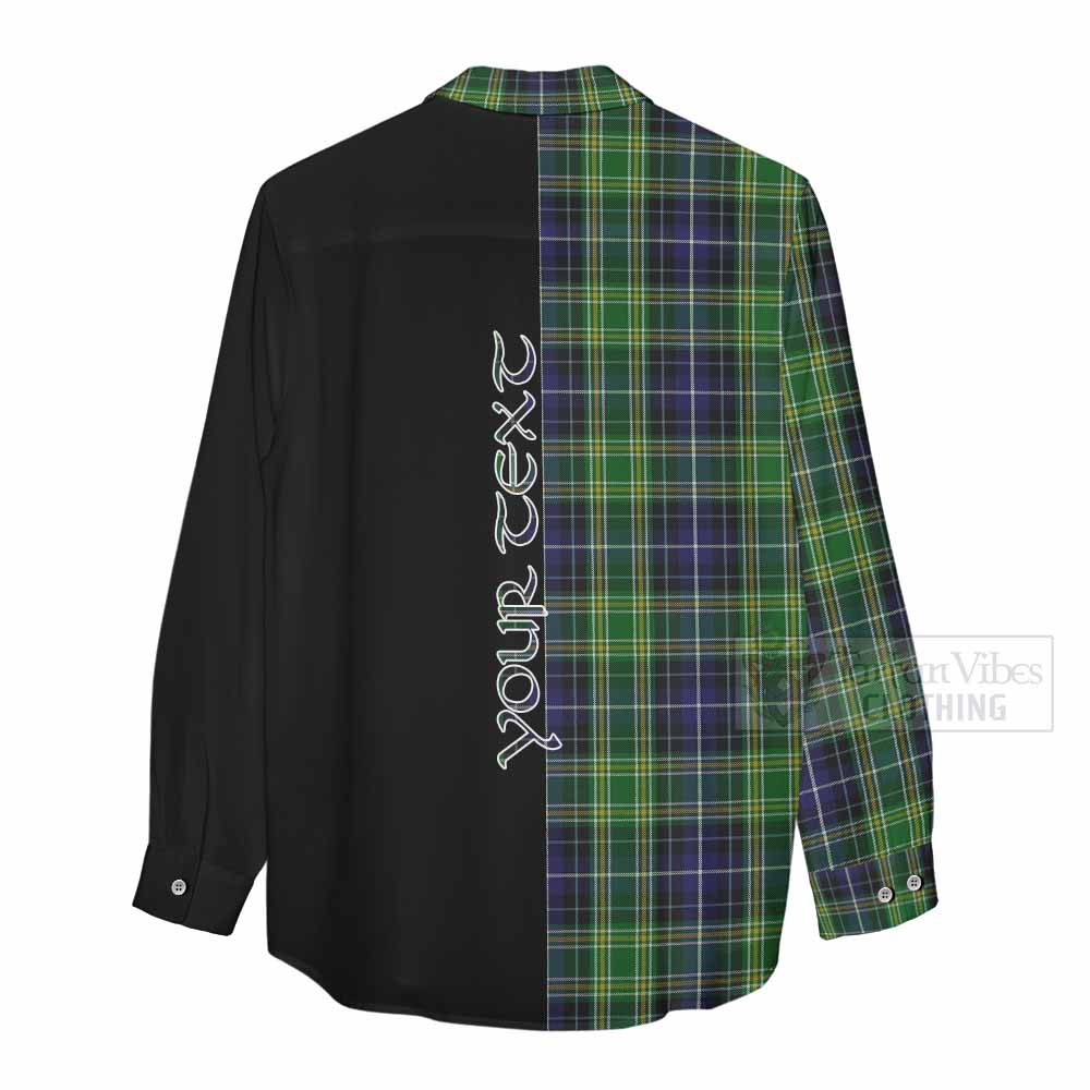 Tartan Vibes Clothing McKellar Tartan Women's Casual Shirt with Family Crest and Half Of Me Style
