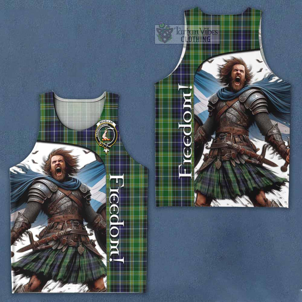 Tartan Vibes Clothing McKellar Crest Tartan Men's Tank Top Inspired by the Freedom of Scottish Warrior